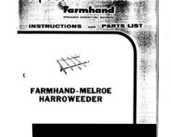 Farmhand FS609560 Operator Manual - Farmhand Melroe Harroweeder (1960)