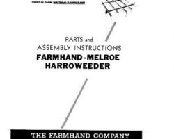 Farmhand FS609659 Operator Manual - Farmhand Melroe Harroweeder (1959)