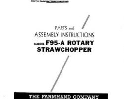 Farmhand FS612958 Operator Manual - F95-A Strawchopper (rotary, 1958)