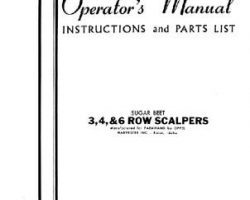 Farmhand FS613958 Operator Manual - Row Scalper (1958)