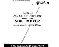 Farmhand FS6171258 Operator Manual - 21-RF Soil Mover (1958)