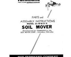 Farmhand FS619159 Operator Manual - 25R / 25-RF Soil Mover (1959)