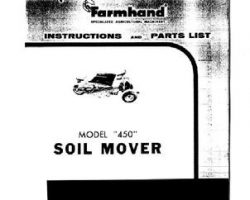 Farmhand FS621959 Operator Manual - 450 Soil Mover (1959)