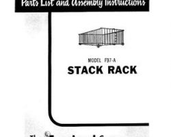 Farmhand FS622361 Operator Manual - F97-A Hay Stack Rack (1961)