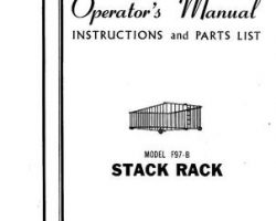 Farmhand FS622562 Operator Manual - F97-B Hay Stack Rack (1962)