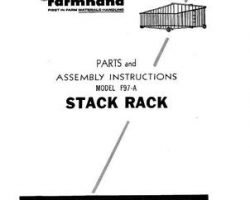 Farmhand FS622759 Operator Manual - F97-A Hay Stack Rack (1959)