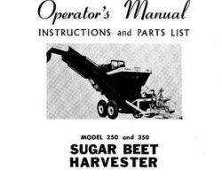Farmhand FS624764 Operator Manual - 250 / 350 Beet Harvester (1964)