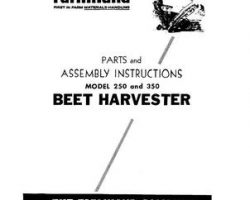 Farmhand FS624859 Operator Manual - 250 / 350 Beet Harvester (1959)
