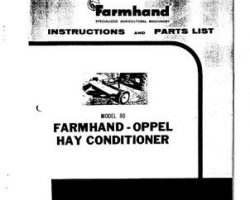 Farmhand FS629361 Operator Manual - 80 Oppel Conditioner (1961)