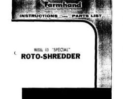 Farmhand FS637960 Operator Manual - 60 Roto-Shredder (1960)