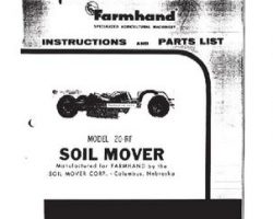 Farmhand FS6401060 Operator Manual - 20-RF Soil Mover (1960)
