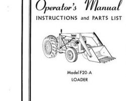 Farmhand FS6461264 Operator Manual - F20-A Loader (mounted, 1964)