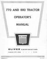 Oliver S1-4-26 Operator Manual - 770 / 880 Tractor