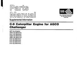 Challenger SEBP3063 Parts Book - C9 Caterpillar Engine (tractor supplement)