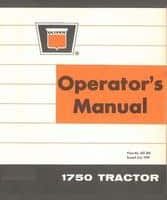 Oliver W432204 Operator Manual - 1750 Tractor (gas and diesel)