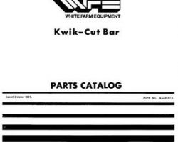 New Idea W448087A Parts Book - Kwik-Cut Bar