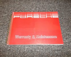 1988 Porsche 911 Turbo & 911 Carrera Warranty & Maintenance Owner's Manual Supplement