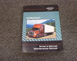 2010 Freightliner Cascadia CA125DC & CA125SLP Trucks Owner Operator Driver's Manual