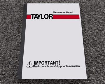 Taylor X-1000RC Forklift Shop Service Repair Manual