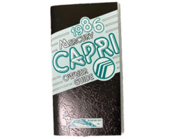 1986 Mercury Capri Owner's Manual