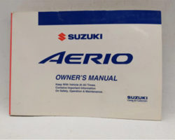 2007 Suzuki Aerio Owner's Manual