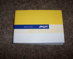 2005 Subaru Baja Owner's Manual