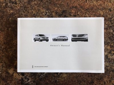 2022 Lincoln Zephyr Owner Manual