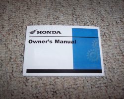 2018 Honda SXS520M2L Owner Operator Maintenance Manual